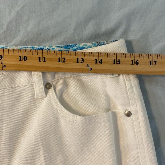 Sigrid Olsen White Twill Straight Leg Pants Size 8 - Picture 5 of 8